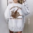 Sarcastic Raccoon Women's Oversized Sweatshirt - Quirky Humor Sport Grey