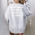 My Spirit Animal Is A Fat Raccoon Joke Sarcastic Women's Oversized Sweatshirt Back Print Sport Grey