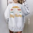 Stay Trashy Meme Sweatshirt - Opossum & Raccoon Womens Casual Wear Sport Grey