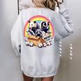 Street Cat & Wildlife Vintage Sweatshirt | Oversized Women's Style Sport Grey
