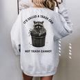 Trash Panda Women's Oversized Sweatshirt - Retro 90s Raccoon Theme Sport Grey