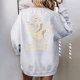 Vintage Western Women's Sweatshirt - Cowboy Raccoon Print Sport Grey