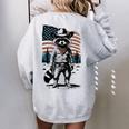Women's Vintage Western Raccoon Sweatshirt | Short Sleeve | Country Style Sport Grey