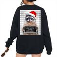 Dear Santa Raccoon Women's Christmas Sweatshirt - Oversized & Cozy Black