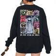 Feral Era Raccoon Women's Oversized Sweatshirt | Funny Meme Black