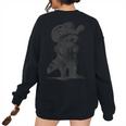 Raccoon Cowboy Meme Graphic | Unisex Oversized Hoodie Sweatshirt Black