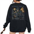 Raccoon Cowboy Western Oversized Sweatshirt for Men & Women Black