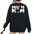 Raccoon Lover Oversized Women's Sweatshirt | Animal Mom Theme Black