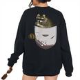 Raccoon Pocket Women's Oversized Sweatshirt - Cozy Animal Lover Gift Black