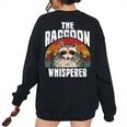 Raccoon Whisperer Oversized Women's Sweatshirt - Vintage Retro Style Black