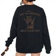 Raccoon Women's Oversized Sweatshirt - Funny Back Print Black