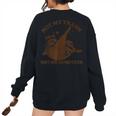 Sarcastic Raccoon Oversized Women's Sweatshirt – Fun Back Print Black
