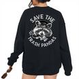 Save Raccoons Sweatshirt for Women | Oversized Animal Lover Style Black