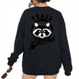 Trash Panda Raccoon Meme Women's Oversized Sweatshirt - Eco Design Black