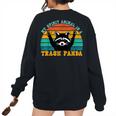 Trash Panda Raccoon Oversized Women's Sweatshirt | Quirky Back Print Black