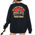 Trash Panda Spirit Animal Women's Oversized Sweatshirt - Raccoon Enthusiast Black