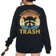 Vintage Raccoon Oversized Women's Sweatshirt – Eco Trash Style Black