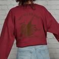 Not My Trash Not My Dumpster Sarcastic Raccoon Women's Oversized Sweatshirt Back Print Maroon