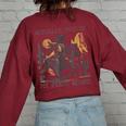 Raccoon Cowboy Western Oversized Sweatshirt for Men & Women Maroon
