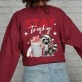 Raccoon Lover Oversized Sweatshirt | Introvert Style | Unisex Maroon