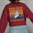 Raccoon Lover Vintage Sweatshirt | Women's Oversized | Back Print Maroon