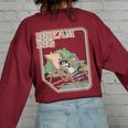 Raccoon Oversized Women's Sweatshirt | Dream Big Trash Panda Theme Maroon