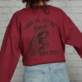 Raccoon Sarcastic Women's Oversized Sweatshirt - Quirky Back Print Maroon