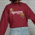 Raccoon Whisperer Women's T-Shirt - Cute Oversized Back Print Maroon