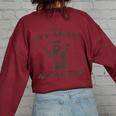Raccoon Women's Oversized Sweatshirt - Funny Back Print Maroon