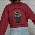 Retro 90s Raccoon Sweatshirt | Trash Panda Women's Oversized Back Print Maroon