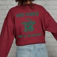 The Vibes Are In Shambles Sarcastic Raccoon Cowboy Women's Oversized Sweatshirt Back Print Maroon