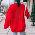 Cowboy Raccoon Women's Oversized Sweatshirt - Western Back Print Red