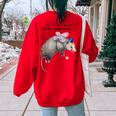 Fairy Godpossum Raccoon Trash Panda Sweatshirt - Women's Oversized Red