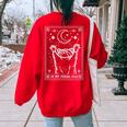 In My Feral Era Raccoon With Moon Trash Panda Women's Oversized Sweatshirt Back Print Red