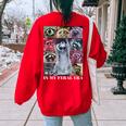 Feral Era Raccoon Women's Oversized Sweatshirt | Funny Meme Red