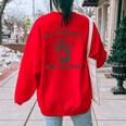 Raccoon Women's Oversized Sweatshirt - Funny Back Print Red