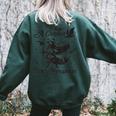 I Am A Conduit For Nonsense Trendy Raccoon -Adults Grey Small Cotton Polyester Short Sleeve Women's Oversized Sweatshirt Back Print Forest