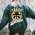 Cute Raccoon Women's Oversized Sweatshirt - Modern Cartoon Style Forest