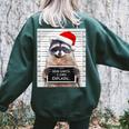 Dear Santa Raccoon Women's Christmas Sweatshirt - Oversized & Cozy Forest