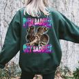 Even Baddies Get Saddies Raccoon Meme Women's Sweatshirt - Oversized Forest