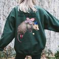 Fairy Godpossum Raccoon Trash Panda Sweatshirt - Women's Oversized Forest