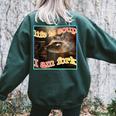 Life Is Soup Raccoon Meme Women's Sweatshirt - Oversized & Quirky Forest