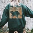 Raccoon Chemistry Elements Women's Oversized Sweatshirt - Fun Design Forest