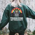 Raccoon Fun Oversized Sweatshirt - Back Print for Women & Kids Forest