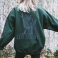 Raccoon Halloween Women's Oversized Sweatshirt - Stay Trashy Design Forest