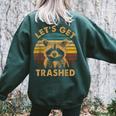 Raccoon Lovers Oversized Sweatshirt | Fun Back Print | Women’s Small Forest