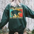 Raccoon For Men Women Raccoon Lover Introvert Women's Oversized Sweatshirt Back Print Forest