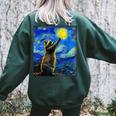 Raccoon Starry Night Sweatshirt - Women's Oversized Back Print Forest