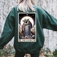 Raccoon Tarot Sweatshirt - The Lovers Back Print for Women Forest