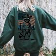 Raccoon Western Oversized Women's Sweatshirt - Vintage Style Forest